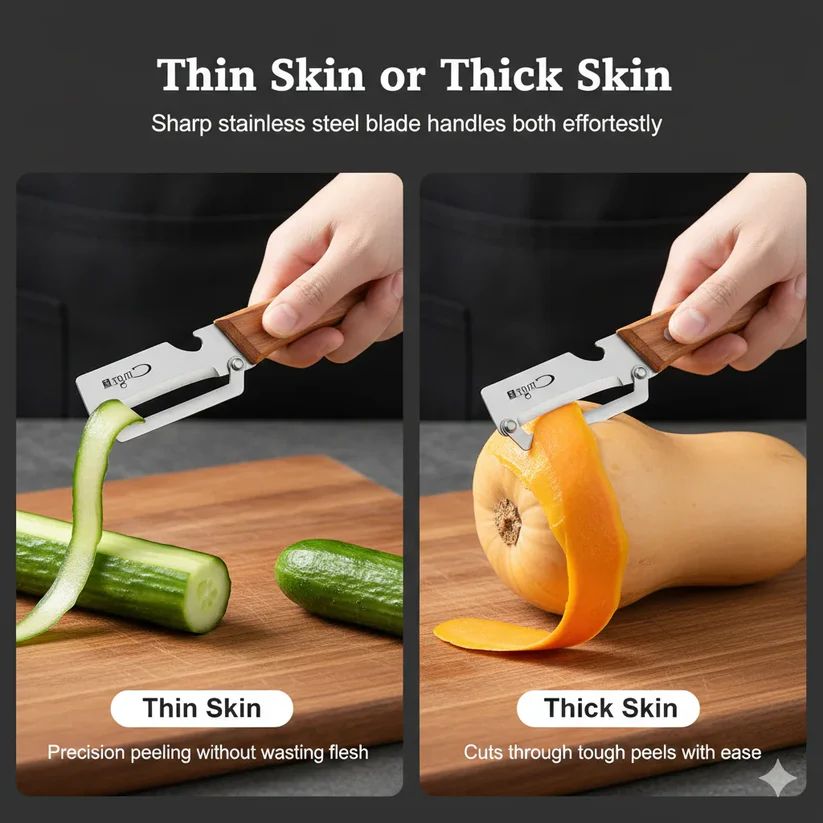 Wood Handle Stainless Steel Peeler knife- 50% OFF!